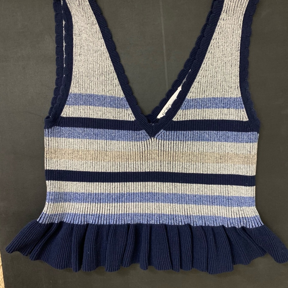 BCBG Ruffle sweater tank